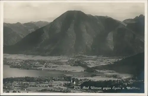 Bad Wiessee Umland-Ansicht Panorama gegen Egern Alpen Berge 1930