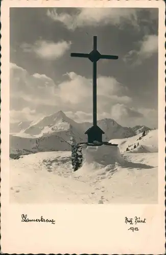 Ansichtskarte Leoben Umland-Ansicht Alpen Berg Gipfelkreuz 1940