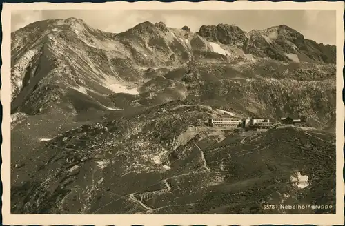 Oberstdorf (Allgäu)   1930   rückseitig mit rotem Stempel "Nebelhorn-Bahn