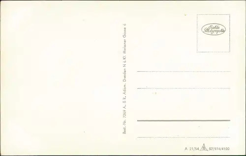 Ansichtskarte .Sachsen Panorama-Ansicht Blick auf die Ottomühle 1954