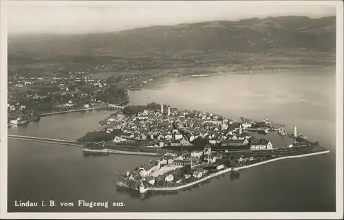 Ansichtskarte Lindau (Bodensee) Luftbild aus großer Höhe 1930