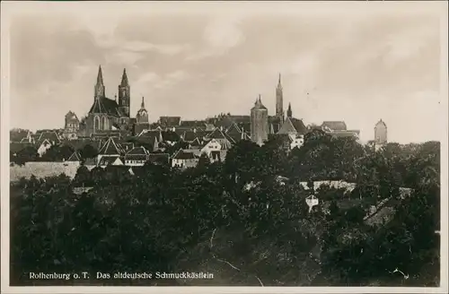 Ansichtskarte Rothenburg ob der Tauber Totale 1931
