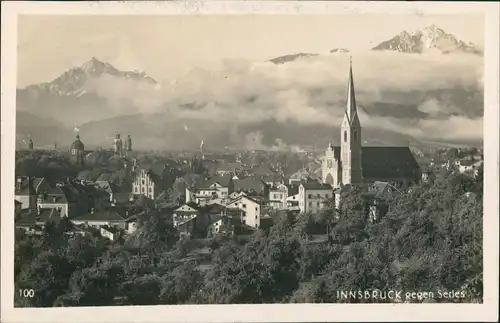 Ansichtskarte Innsbruck Blick auf die Stadt 1929