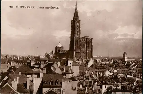 CPA Straßburg Strasbourg Blick über die Dächer 1928