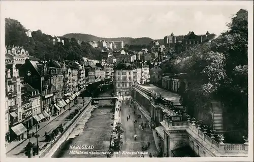 Postcard Karlsbad Karlovy Vary Mühlbrunnenkollonade 1931
