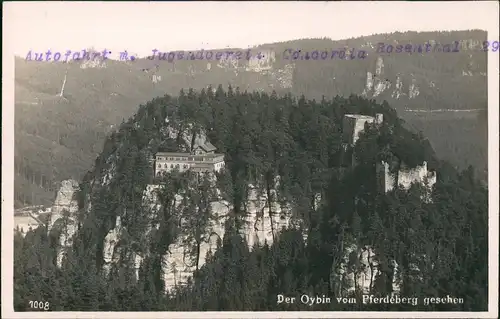 Ansichtskarte Oybin Oybin vom Pferdeberg gesehen 1931