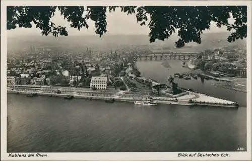 Ansichtskarte Koblenz Deutsches Eck 1930