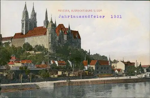 Ansichtskarte Meißen Schloss Albrechtsburg, Hafen 1931