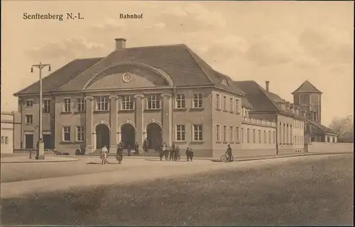 Ansichtskarte Senftenberg (Niederlausitz) Bahnhof 1928