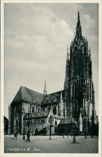 Ansichtskarte Frankfurt am Main Partie am Dom 1940