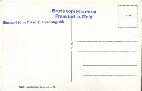 Ansichtskarte Frankfurt am Main Partie am Dom 1940