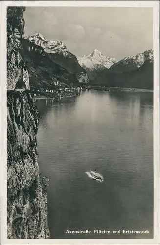 Ansichtskarte Axenstrasse Axenstrasse, Bristenstock - Schiff 1931
