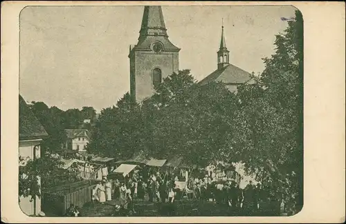 Postcard Boskov o Pouti Marktreiben bei Liberec Reichenberg 1923