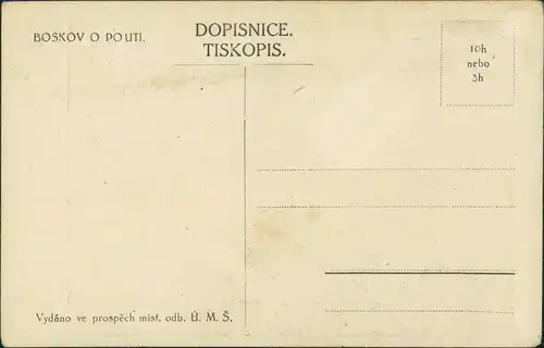Postcard Boskov o Pouti Marktreiben bei Liberec Reichenberg 1923
