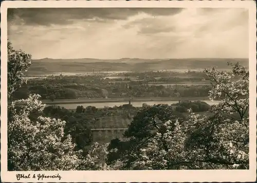 Ansichtskarte Pillnitz Blick in das Elbtal Stimmungsbild 1932