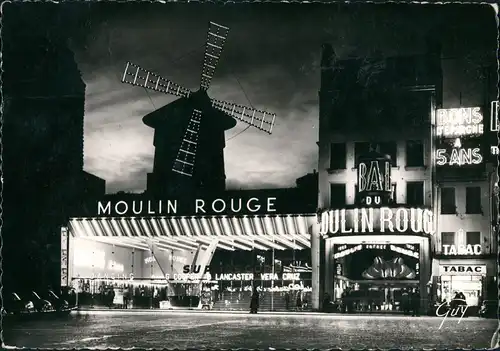 CPA Paris Moulin Rouge - bei Nacht 1961