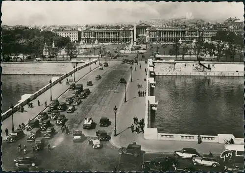 CPA Paris Pont et Place de la Concorde 1955