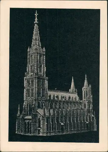 Ansichtskarte Ulm a. d. Donau Ulmer Münster Modell 1928