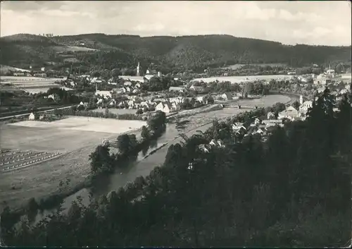 Postcard Sasau-Beneschau Sázava Benešov Stadtpartie 1972