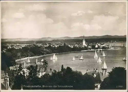 Ansichtskarte Friedrichshafen Blick von der Schloßterrasse 1931