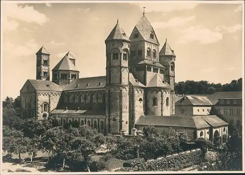 Glees (Vulkaneifel) Abtei Maria Laach Basilika (Photo-Handabzug) 1950