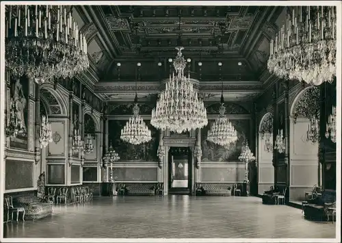 Innere Altstadt-Dresden Grosser Ballsaal mit Wandgemälde von Ed. Bendemann 1930