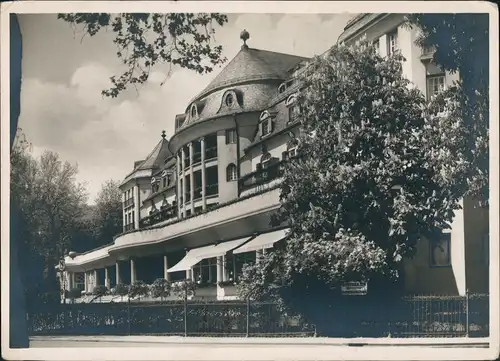 Ansichtskarte Bad Kreuznach Partie am Kurhaus, Kurpark (Heute Hotel) 1932