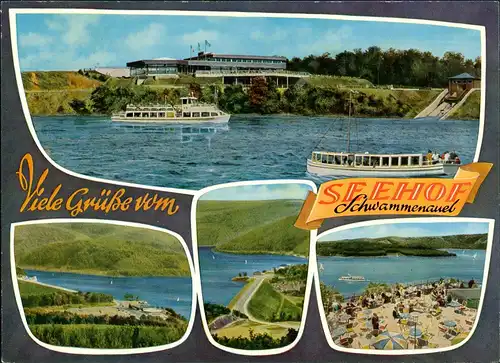 Schwammenauel-Heimbach (Eifel) Rurtalsperre Schwammenauel Boote Restaurant 1976