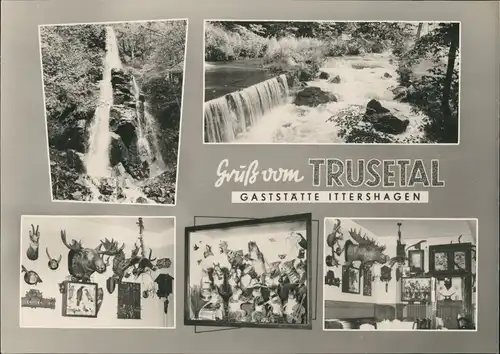Brotterode-Trusetal DDR   Trusetal Wasserfall Gaststätte Ittershagen 1966