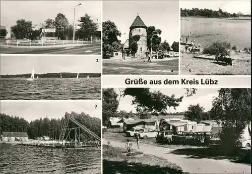Lübz DDR Mehrbild-AK Kreis Orte Goldberg, Neu Poserin, Karow-Leisten uvm. 1985