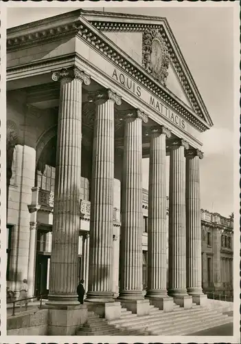 Ansichtskarte Wiesbaden Kurhaus Hauptportal Säulen Eingang 1950