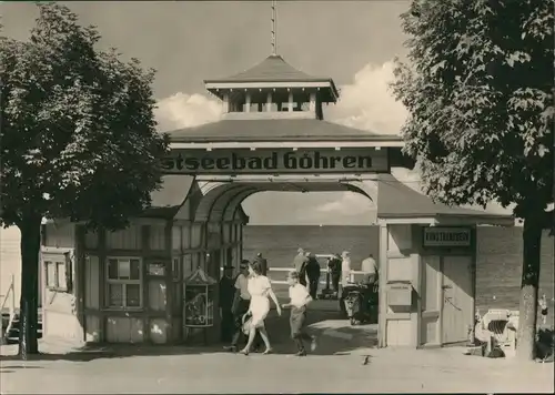 Ansichtskarte Göhren (Rügen) Seebrücke - Eingang 1967