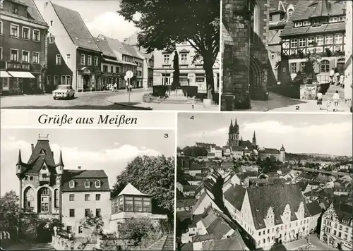 Ansichtskarte Meißen 4 Bild: Stadt, Gaststätte 1981