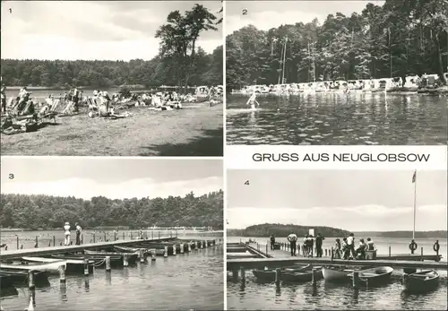 Neuglobsow-Stechlin DDR Mehrbild-AK Ansichten vom Stechlinsee 1981