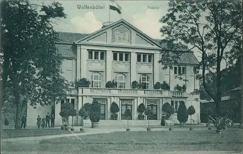 Ansichtskarte Wolfenbüttel Partie am Theater 1912
