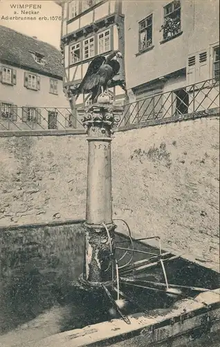 Ansichtskarte Bad Wimpfen Adlerbrunnen 1921