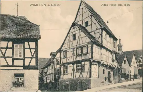 Ansichtskarte Bad Wimpfen Altes Haus erb. 1559 1921