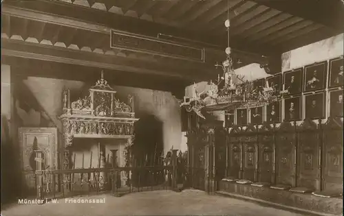 Ansichtskarte Münster (Westfalen) Friedensaal - Fotokarte 1928