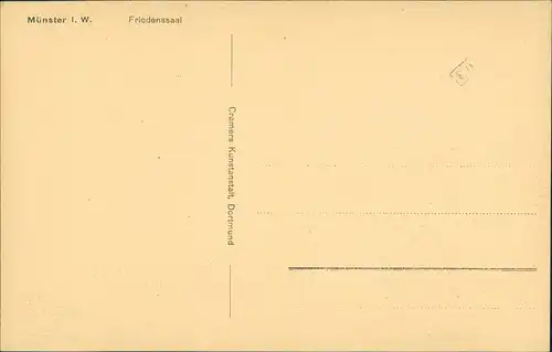 Ansichtskarte Münster (Westfalen) Friedenssaal - Kronleuchter 1913