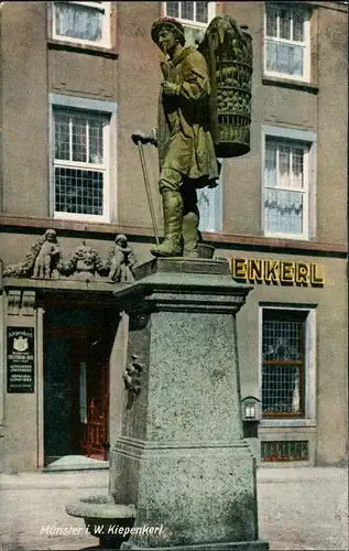 Münster (Westfalen) Denkmal Kiepenkerl - Restaurant Buntdruck 1917