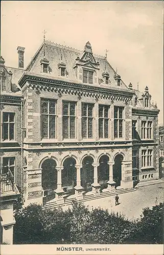 Ansichtskarte Münster (Westfalen) Universität - Eingang 1909