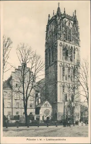 Münster (Westfalen) Partie an der Liebfrauen-Überwasserkirche 1912