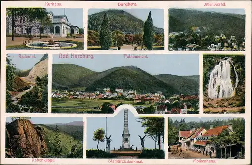 Ansichtskarte Bad Harzburg Kurhaus, Denkmal, Molkenhaus 1912