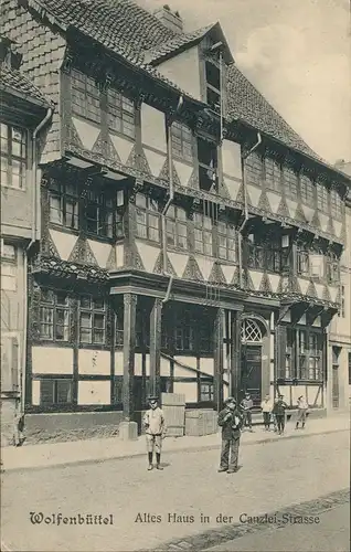 Ansichtskarte Wolfenbüttel Canzlei-Strasse, Jungen 1910