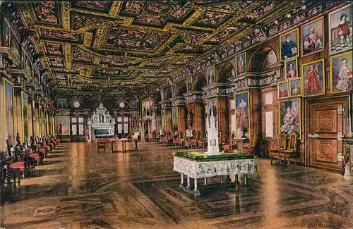 Ansichtskarte Heiligenberg (Bodenseekreis) Schloss Heiligenberg - Saal 1912