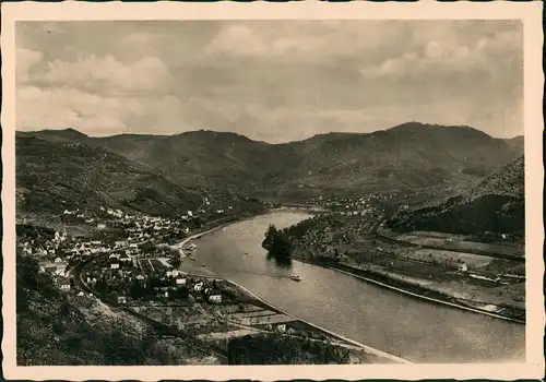 Postcard Salesel Dolní Zálezly Panorama-Ansicht, Elbe, Sudetengau 1930