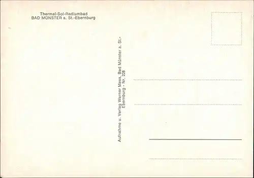 Bad Münster am Stein-Ebernburg Mehrbild-AK 4   ua. Rheingrafenstein 1965