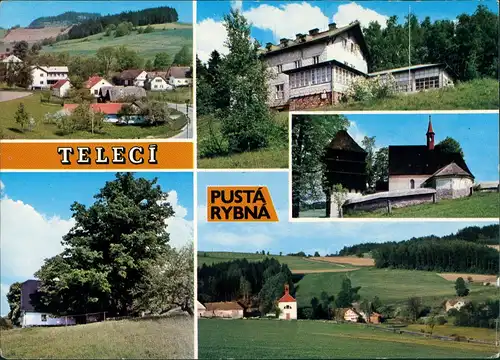 Teletz Telecí PUSTÁ RYBNÁ TELECI u Poličky, Mehrbildkarte 1976