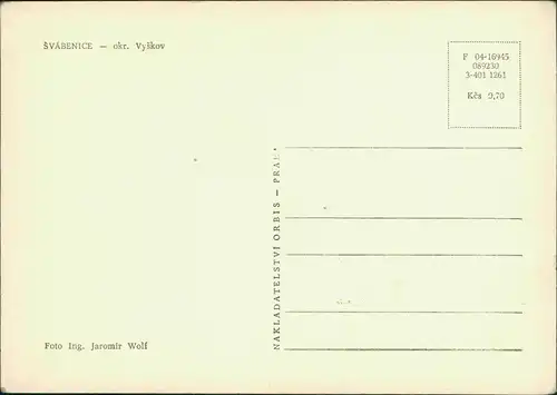 Schwabenitz Švábenice okr. Vyškov, Panorama Gesamtansicht 1960