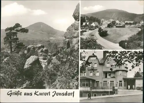 Ansichtskarte Jonsdorf DDR Mehrbild-AK mit Lausche, Buchberg, Kurhaus 1981